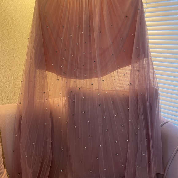 Pink Embellished Women's Skirt - Picture 4 of 4